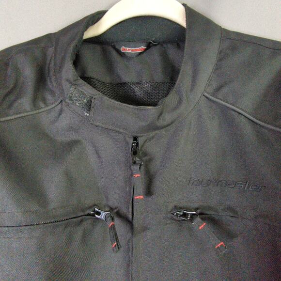 Tourmaster Motorcycle Jacket Mens M Black Koraza Textile Padded - Picture 4 of 8